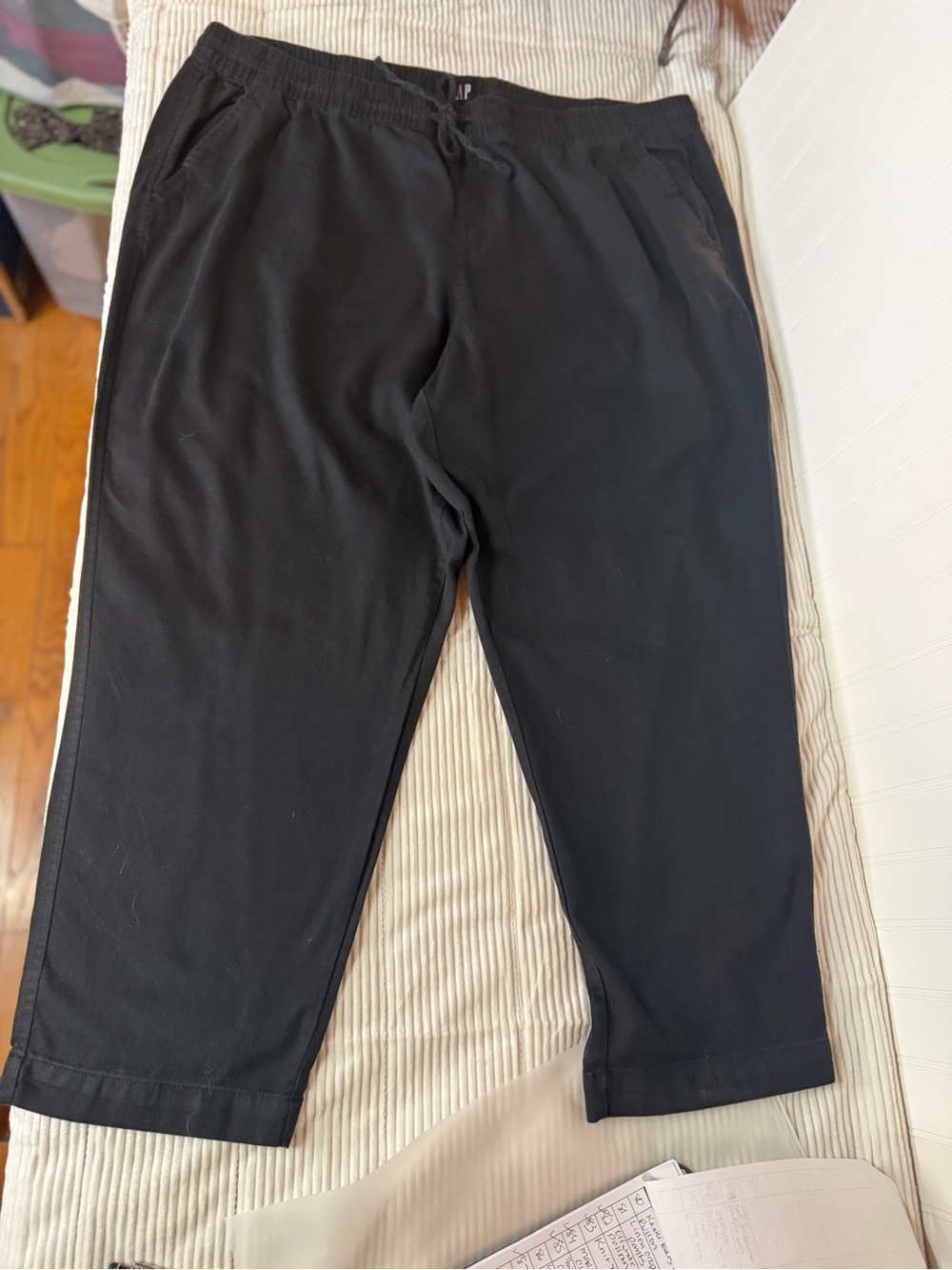 GAP black cropped pants women XXL